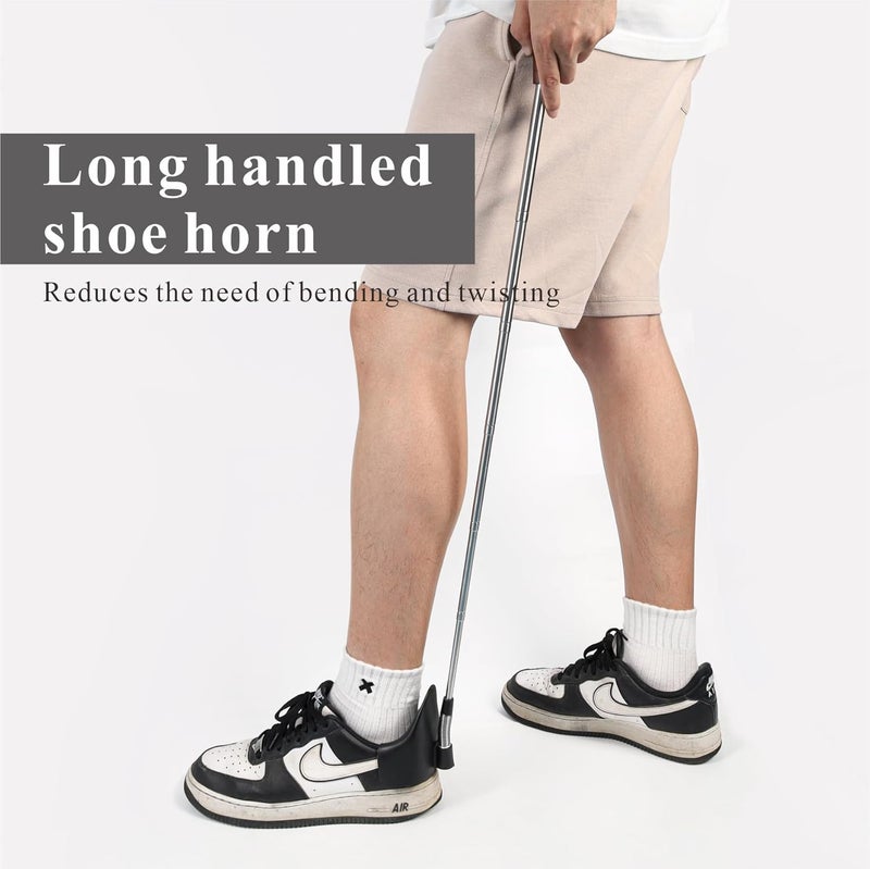 YEADMAL Shoe Horn Long Handle for Seniors-10-31 Telescopic Shoehorns For Men Pregnant Woman Gifts Elderly Dad - Image 2